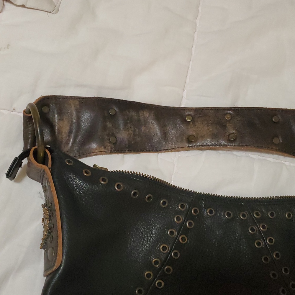 Betsey Johnson Black Studded Hobo Bag - Picture 12 of 16